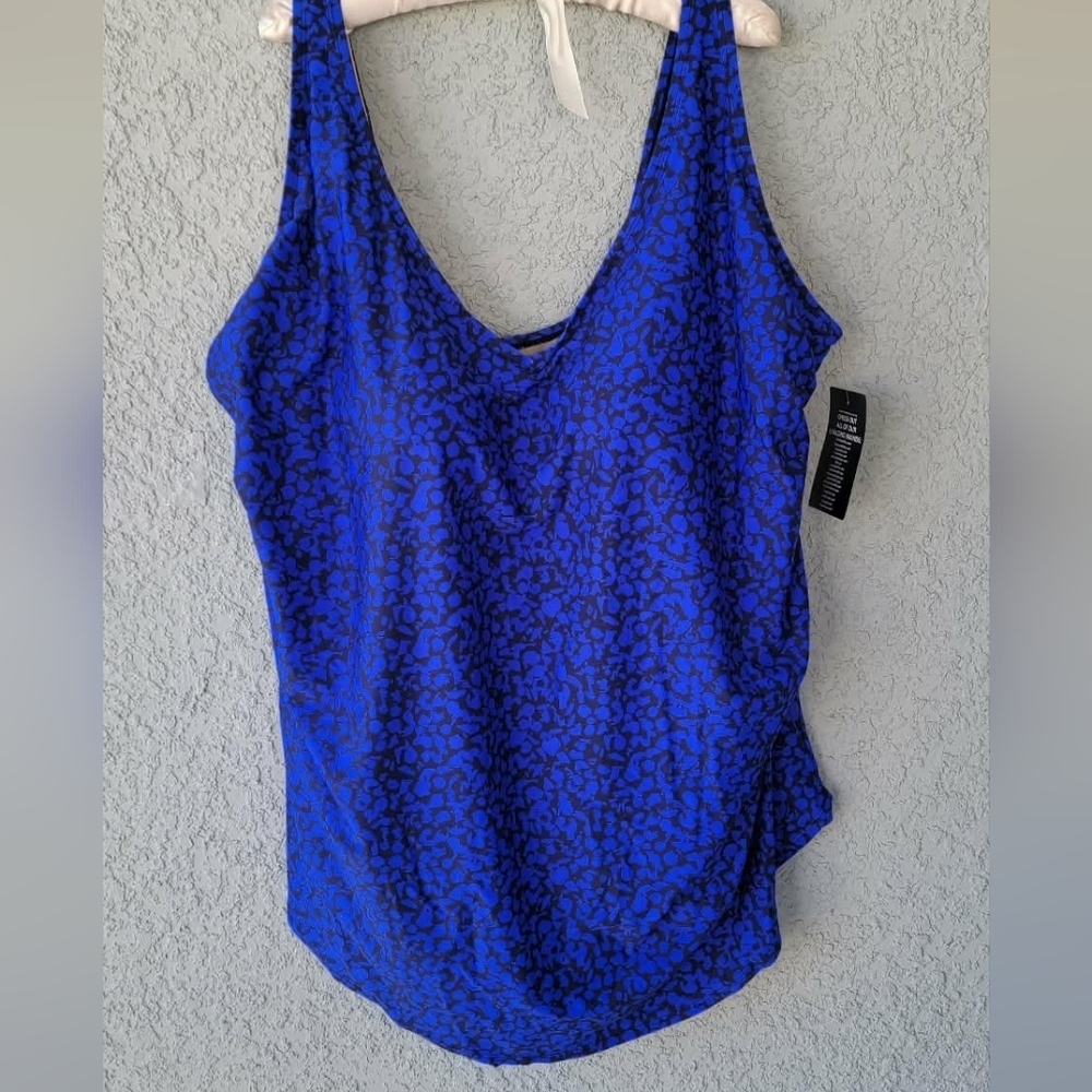 NWT Blue Patterned One-Piece Swimsuit